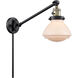 Olean 18 inch 60.00 watt Black Antique Brass Swing Arm Wall Light, Franklin Restoration