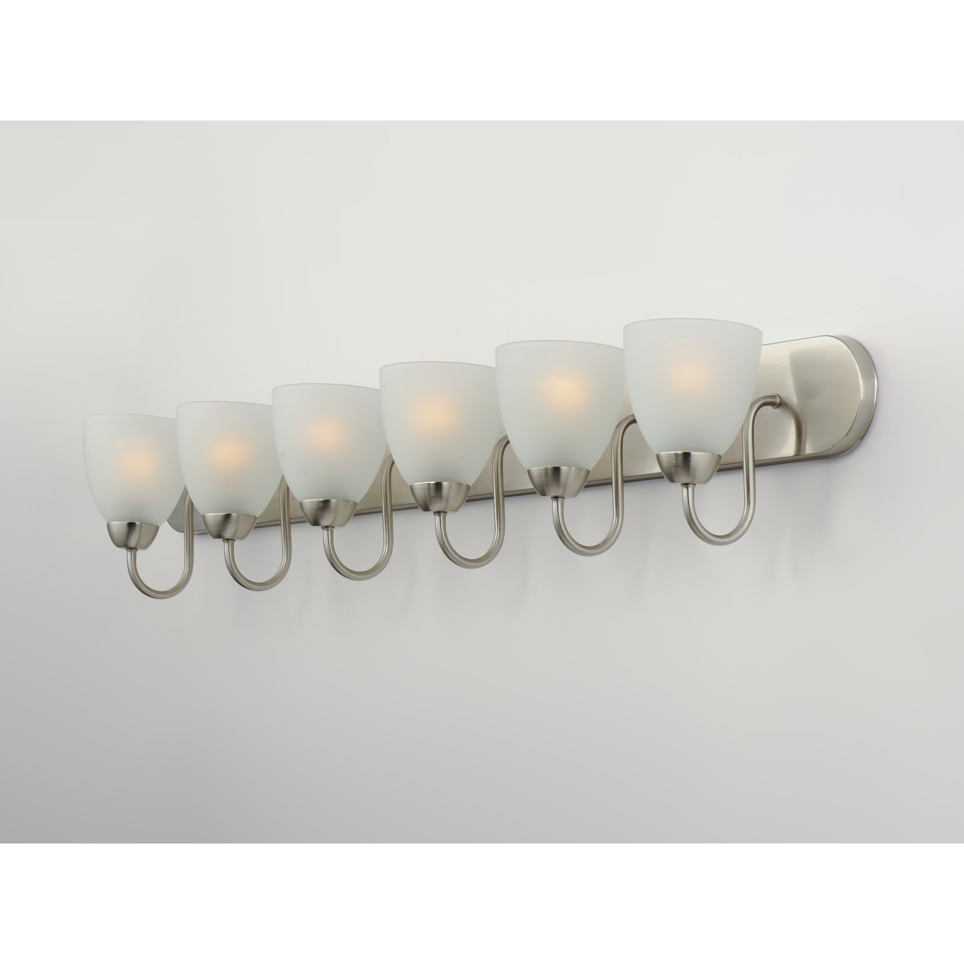 Axis 6 Light 48 inch Satin Nickel Bath Vanity Wall Light