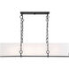 Abbott 8 Light 44 inch Matte Black Linear Chandelier Ceiling Light