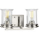 Winslett 2 Light 14 inch Brushed Nickel Bath Vanity Wall Light