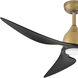 Azura 52 inch Heritage Brass with Matte Black Blades Fan