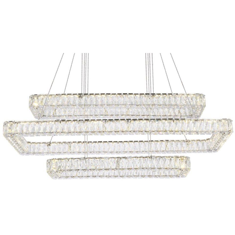 Monroe 3 Light 50 inch Chrome Pendant Ceiling Light