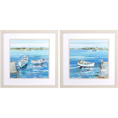 Waterside Collection Blue Framed Art