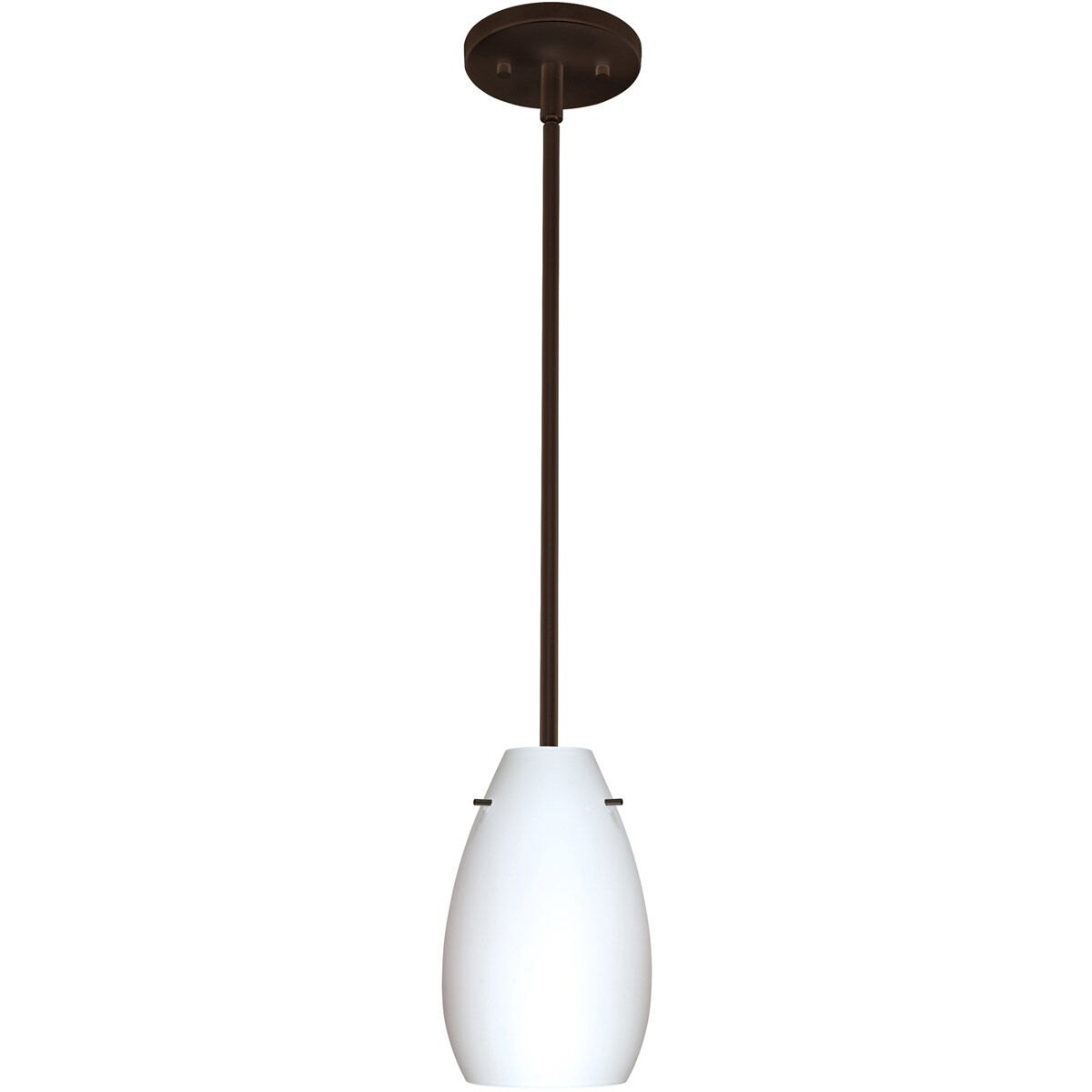 Pera 9 LED Bronze Stem Pendant Ceiling Light in Opal Matte Glass