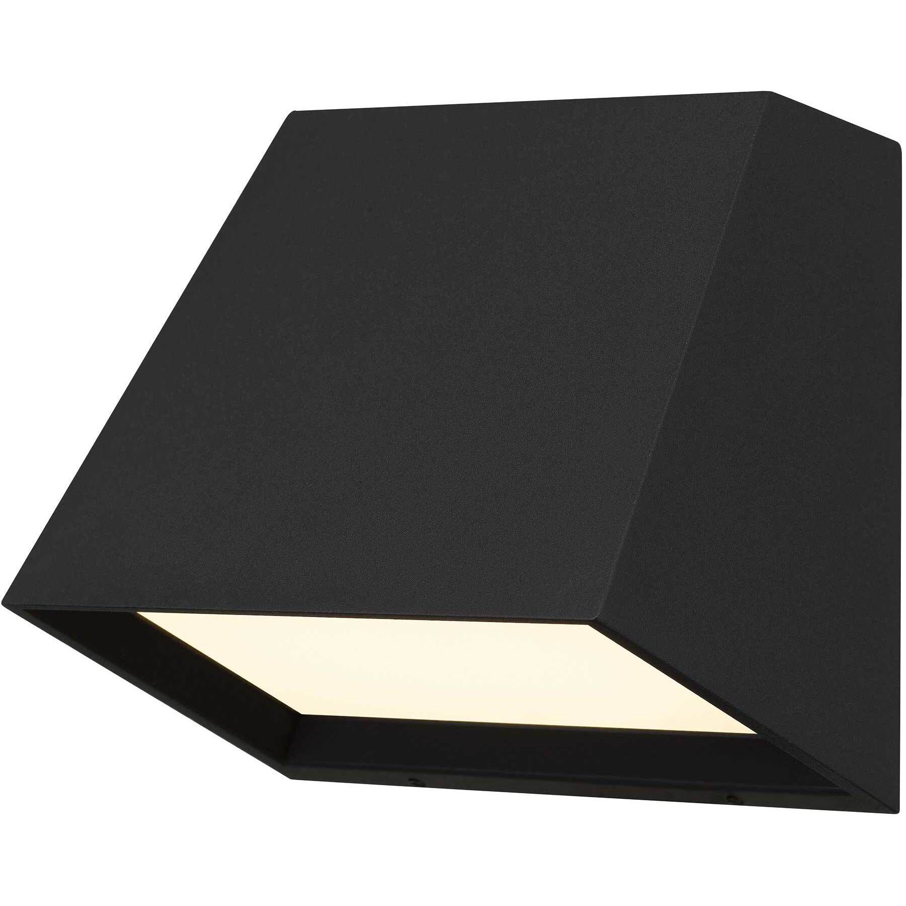 Fillet LED 5.25 inch Sand Black Outdoor Wall Sconce