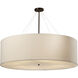 Textile LED 48 inch Dark Bronze Pendant Ceiling Light