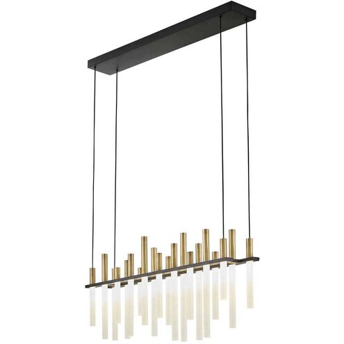 Echo LED 38.75 inch Black Chandelier Ceiling Light, Linear & Oval