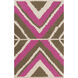 Alameda 132 X 96 inch Bright Pink, Dark Brown, Khaki Rug