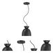 Ventura Dome 1 Light 7.5 inch Flat Black Mini Pendant Ceiling Light