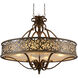 Nicole 6 Light 24 inch Brushed Chocolate Drum Shade Chandelier Ceiling Light