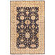 Antique 102 X 66 inch Dark Brown, Tan, Burnt Orange Rug