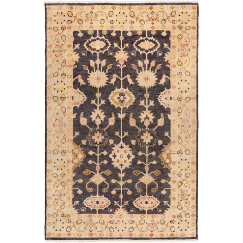 Antique 102 X 66 inch Dark Brown, Tan, Burnt Orange Rug