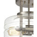 Mohawk 2 Light 13 inch Satin Nickel with Clear Semi Flush Mount Ceiling Light