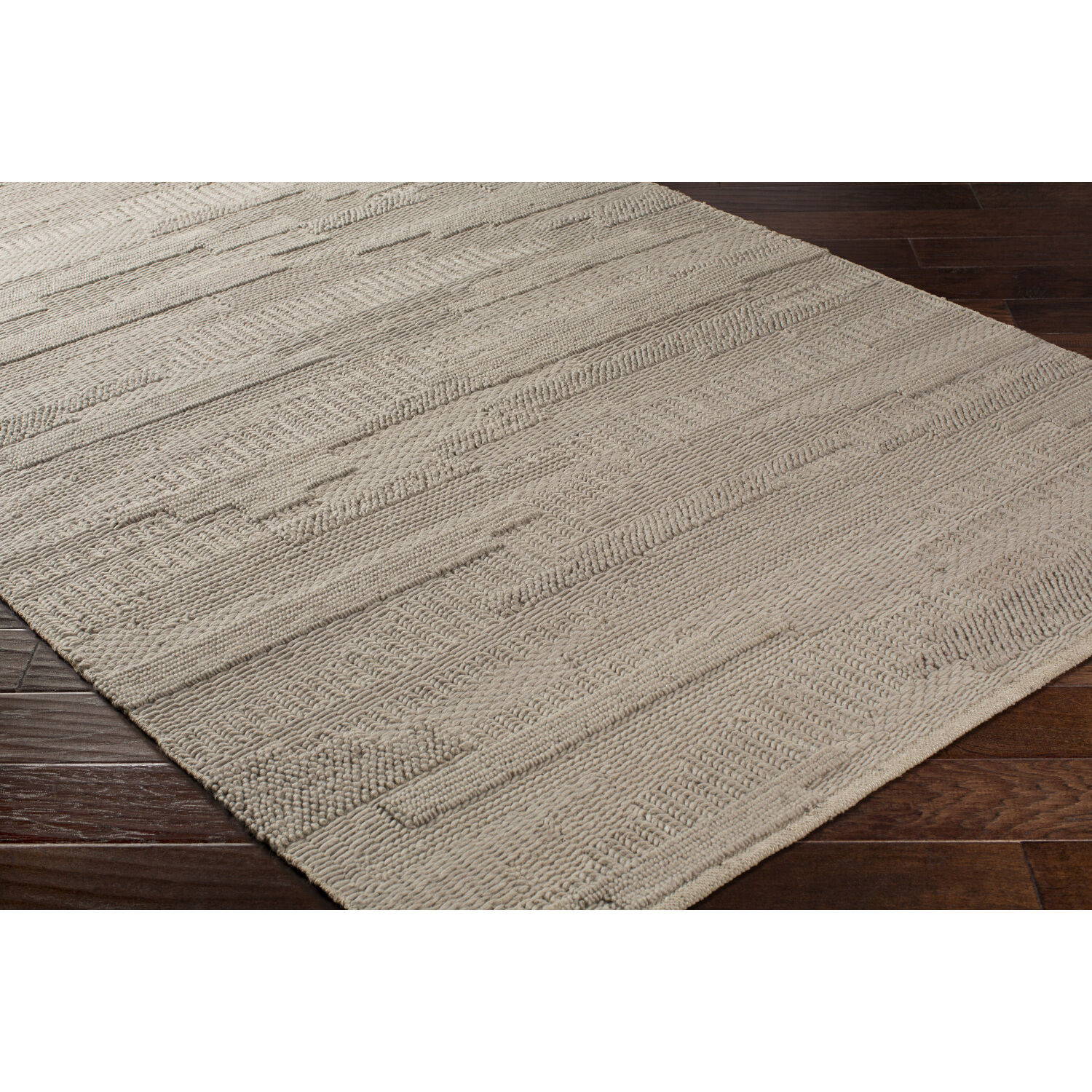 Cocoon 120 X 96 inch Gray Handmade Rug, Rectangle