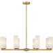 Wexmere 8 Light 35 inch Legacy Brass and Dark Matte Black Chandelier Ceiling Light