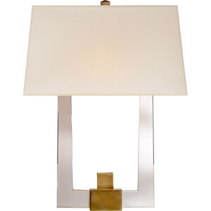 Chapman & Myers Edwin 2 Light 13.5 inch Crystal with Brass Double Arm Sconce Wall Light in Crystal with Antique Brass
