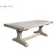 Pirate 91 X 40 inch Polished Concrete with Atlantic Brushed Dining Table