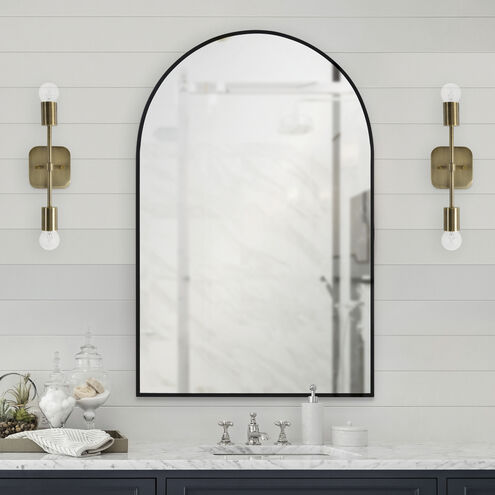 Waren 36 X 24 inch Matte Black Wall Mirror