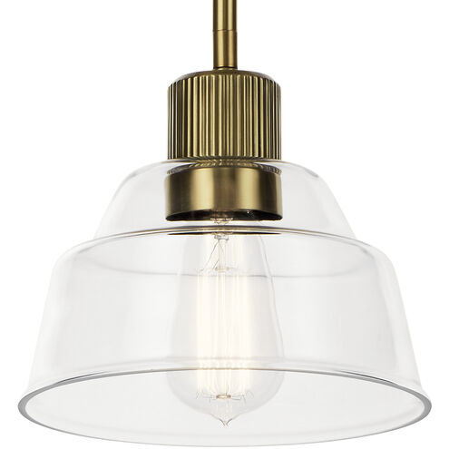 Eastmont 1 Light 8 inch Brushed Brass Mini Pendant Ceiling Light