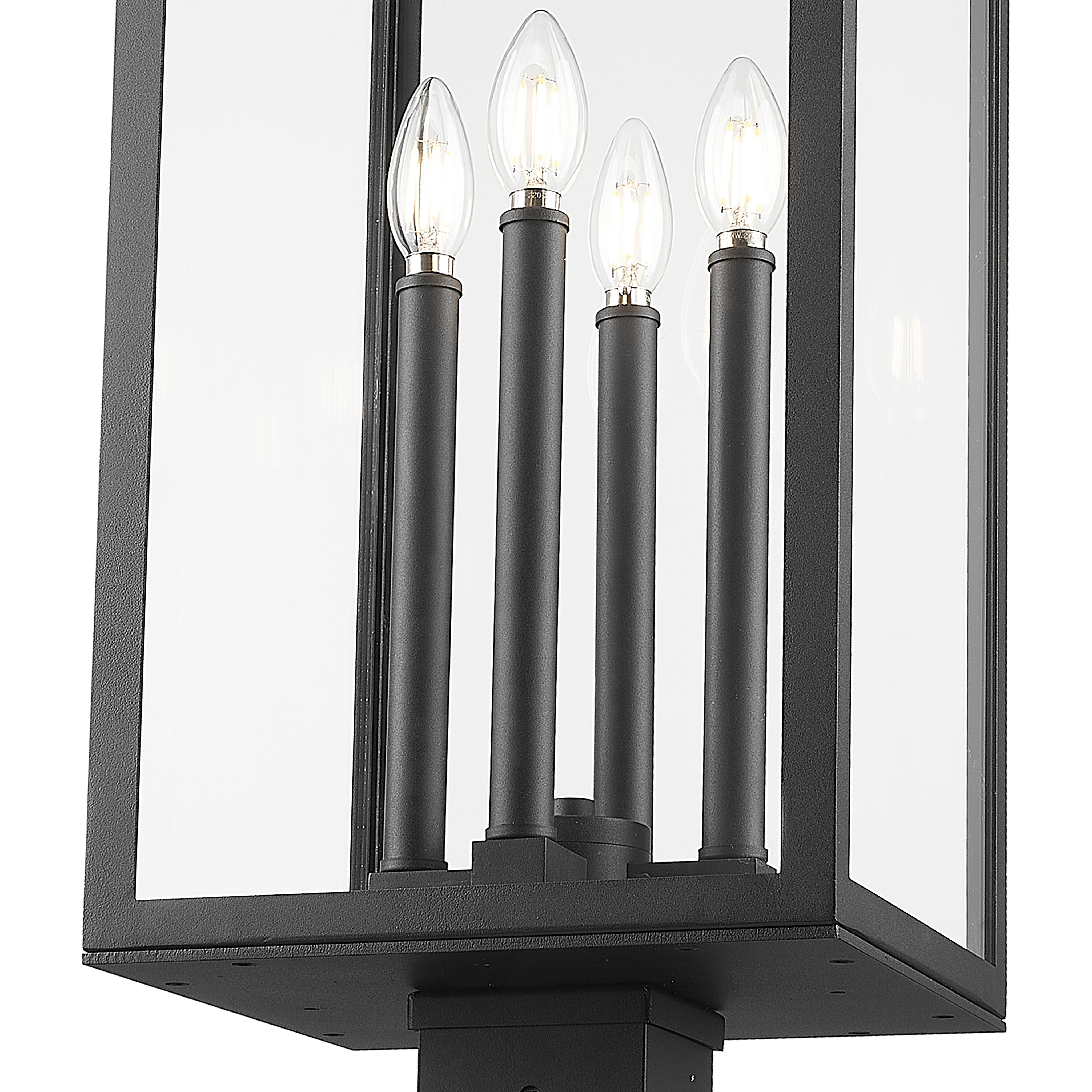 Nova 4 Light 120.75 inch Black Outdoor Post Mounted Fixture