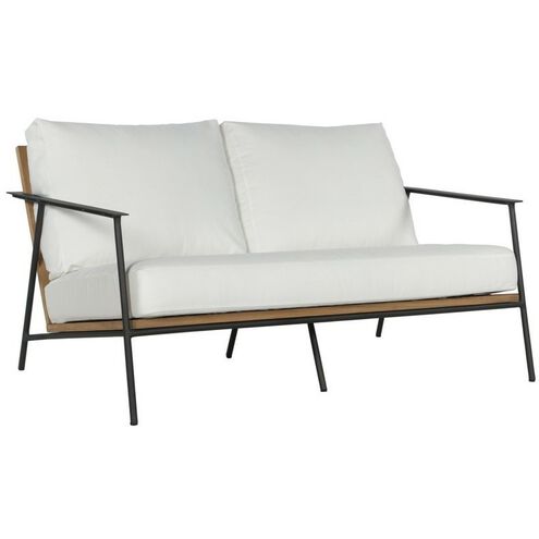 Milan Stinson White Outdoor Sofa, 2 Seater