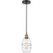 Edison Vaz 1 Light 5.88 inch Black Antique Brass Cord Hung Mini Pendant Ceiling Light