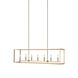 Moffet Street Island Pendant Ceiling Light in Satin Brass