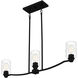 Acacia 3 Light 35 inch Matte Black Island Light Ceiling Light