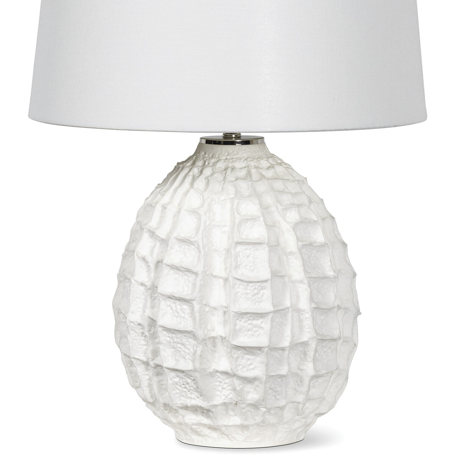 Caspian 22 inch 150.00 watt White Table Lamp Portable Light, Small