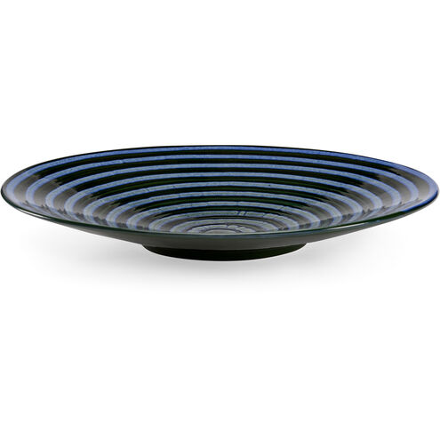 Chelsea House 23 inch Blue/Green/Black Glaze Plate, Large