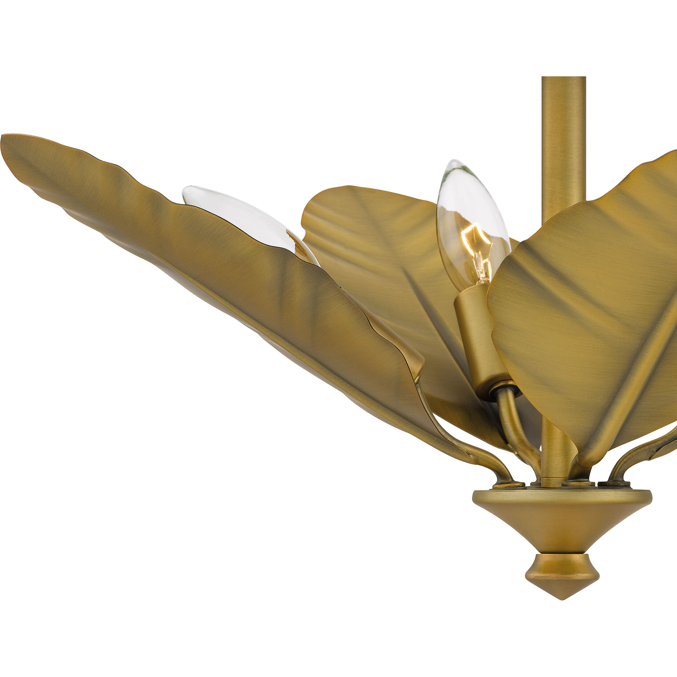 Bayley 4 Light 18.5 inch Aged Brass Semi-Flush Mount Ceiling Light