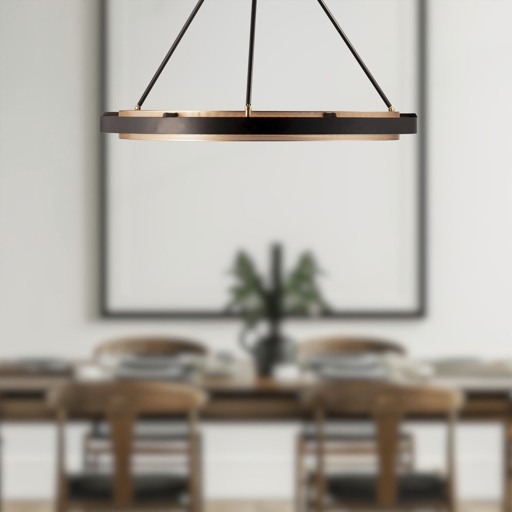 Duo Pendant Ceiling Light in Classic Black and Silver Shimmer