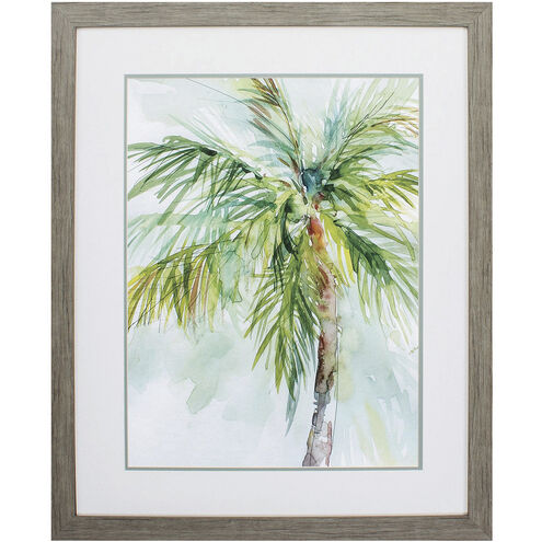 Palm Breezes Green Framed Art