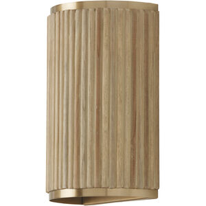 Donovan 2 Light 7.5 inch White Wash and Matte Brass Sconce Wall Light