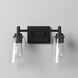 Westin 2 Light 15 inch Matte Black Bath Bar Wall Light 