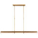 Visual Comfort Signature Collection Kelly Wearstler Precision LED 50 inch Antique-Burnished Brass Linear Chandelier Ceiling Light, Large KW5225AB-WG - Open Box
