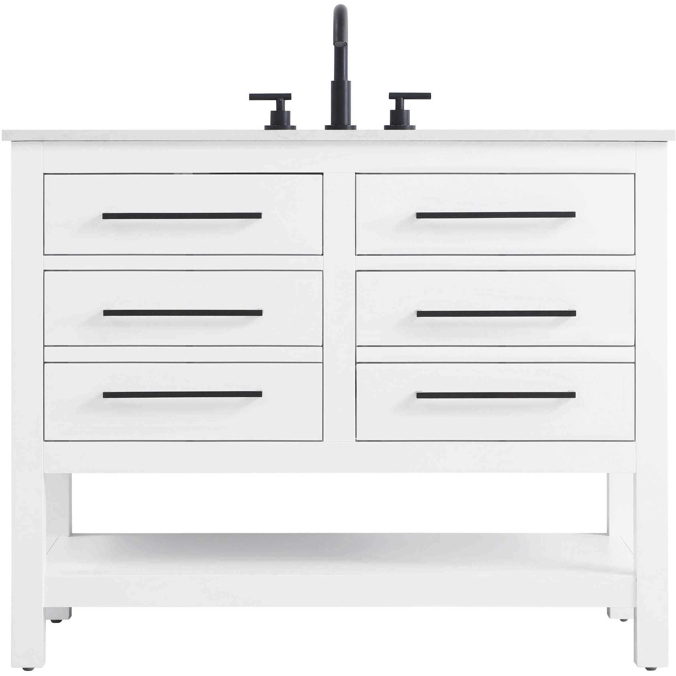 Karson 42 X 34 inch White Bathroom Vanity Cabinet