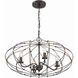 Zucca 4 Light 24.5 inch English Bronze and Antique Gold Chandelier Ceiling Light