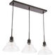 Clive 3 Light 35 inch Black Pendant Ceiling Light