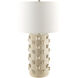 Fedje 30 inch 150 watt Glazed and Electroplated Accent Table Lamp Portable Light