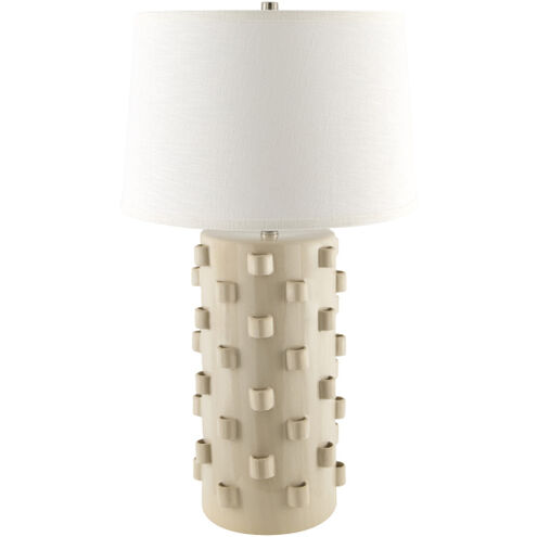 Fedje 30 inch 150 watt Glazed and Electroplated Accent Table Lamp Portable Light