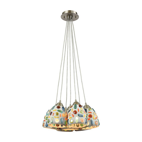 Versailles 7 Light 28 inch Satin Nickel Mini Pendant Ceiling Light