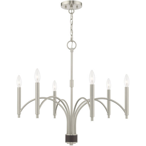 Wisteria 6 Light 26 inch Brushed Nickel Chandelier Ceiling Light