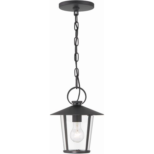 Andover 1 Light 9 inch Matte Black Pendant Ceiling Light in Clear