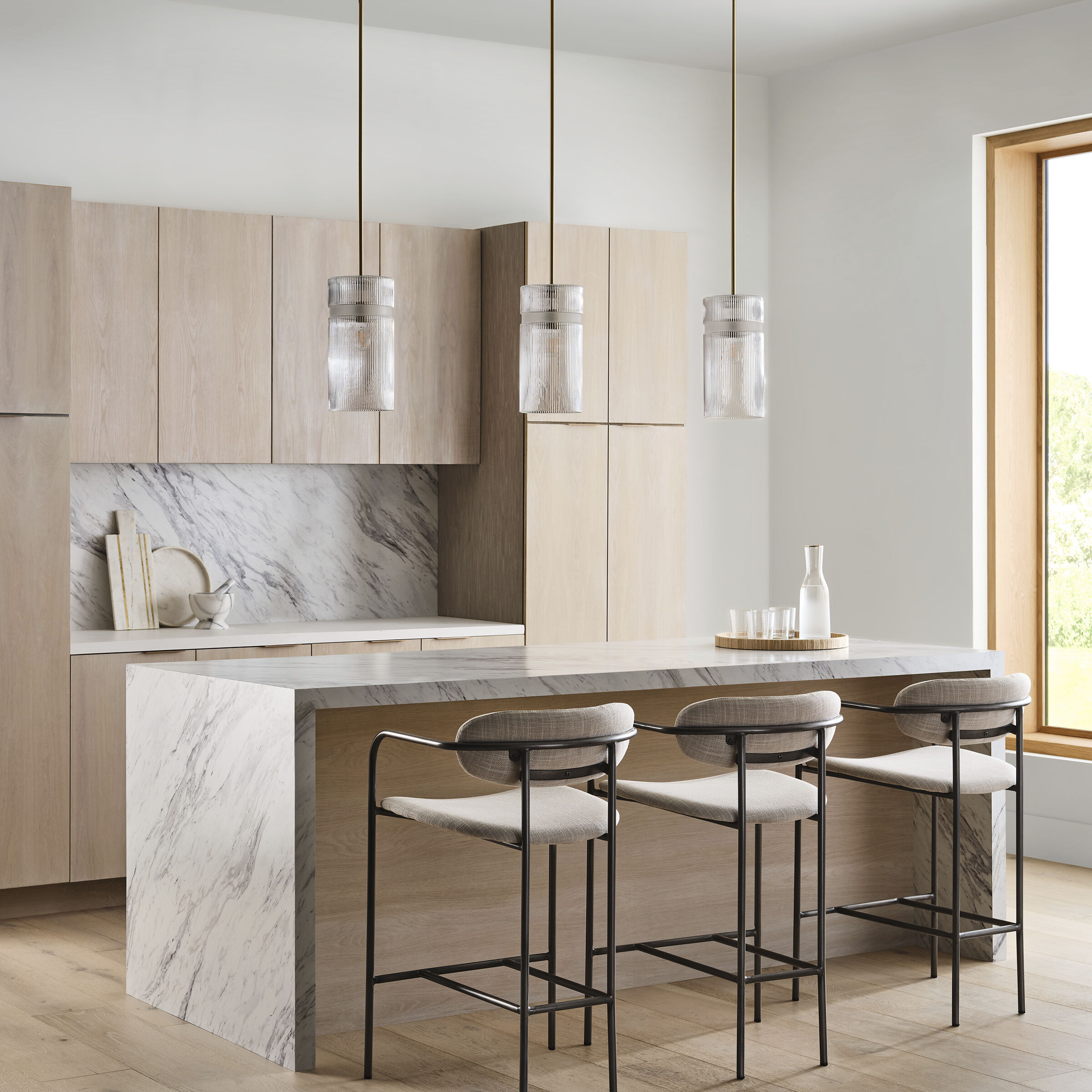 Drew & Jonathan Liouet Pendant Ceiling Light in Satin Brass, Small