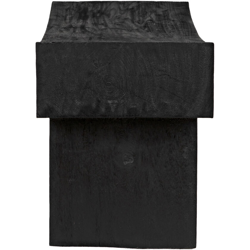 Bow Burnt Black Bench