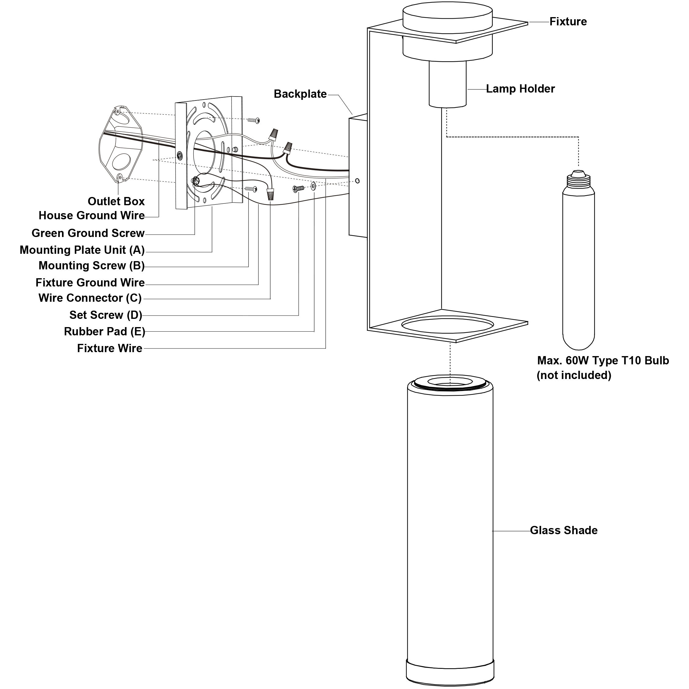 Brighton Park LED 14 inch Textured Black Outdoor Wall