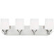 Windom 4 Light 24.38 inch Brushed Nickel Wall Bath Fixture Wall Light