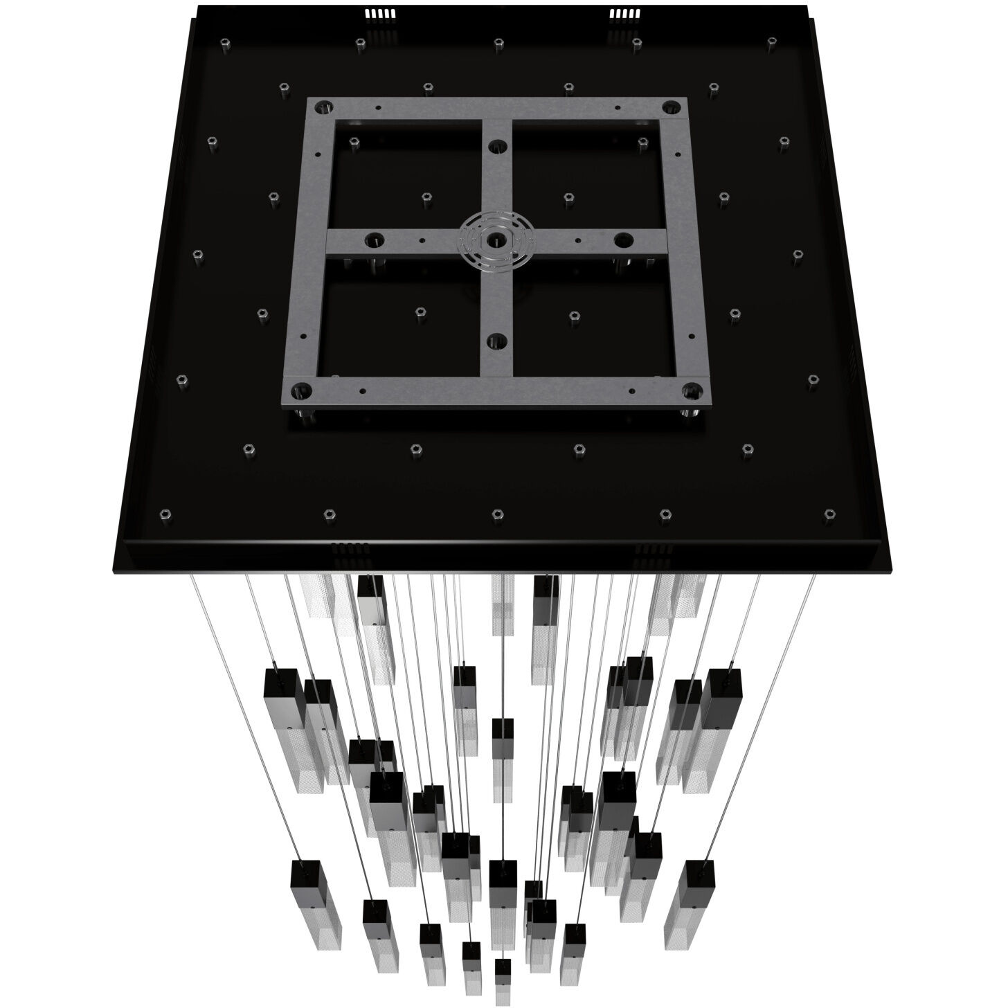 Original Glacier Avenue LED 36 inch Dark Bronze Multi Port Pendant Ceiling Light in Bubbled