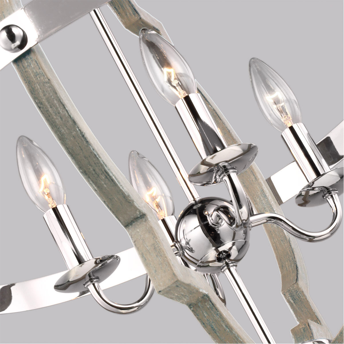 Socorro LED 20.88 inch Washed Pine Foyer Pendant Ceiling Light